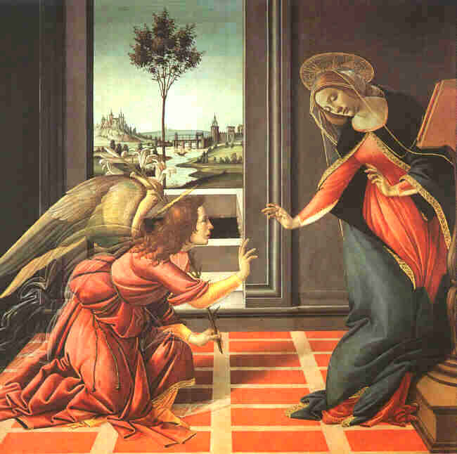 Annunciation to St. Mary by Sandro Filipepi Botticelli