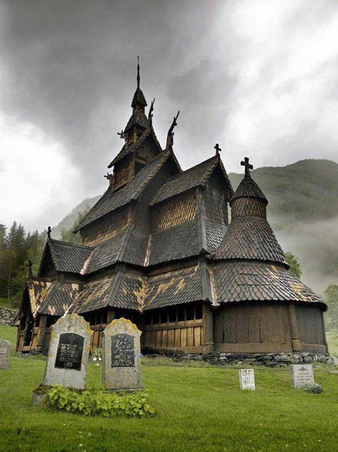 12th century wooden church in Norway