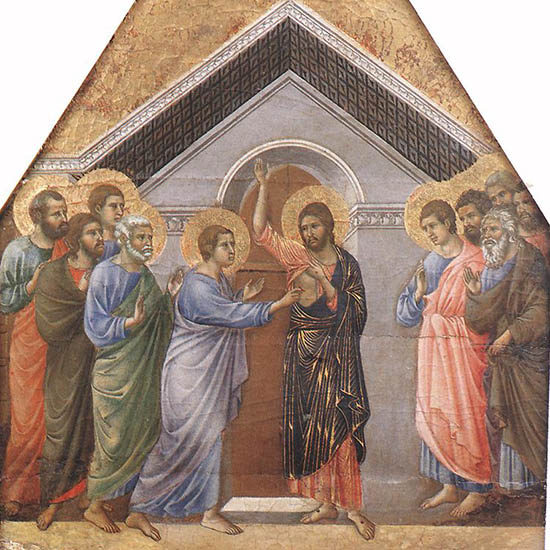 Doubting Thomas by Buoninsegna, 1308