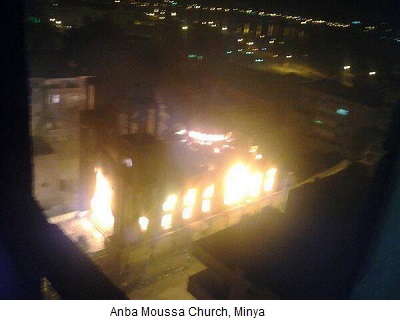 Anba Mousa Church in Egypt in flames