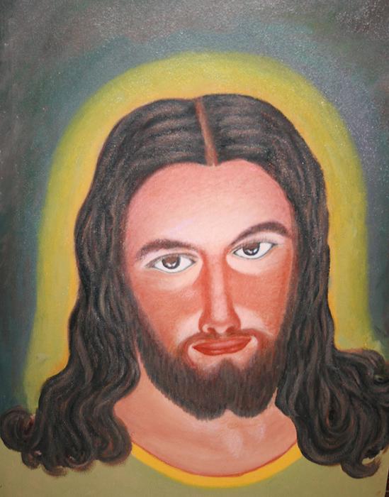 Painting of Jesus by Fr. Joseph Pukunnel Cor Episcopa. Photo by Dr. Jacob Mathew, Malankara World