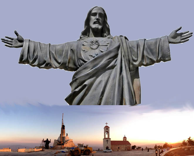 Giant Jesus Statue in Syria - Nov 2013