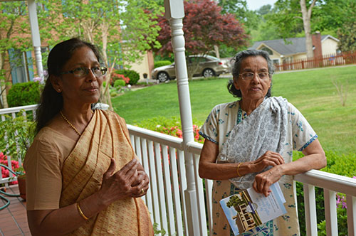 Annie Kochamma with Dr Shila Mathew at home in 2015 - MW Photo by Dr. Jacob Mathew