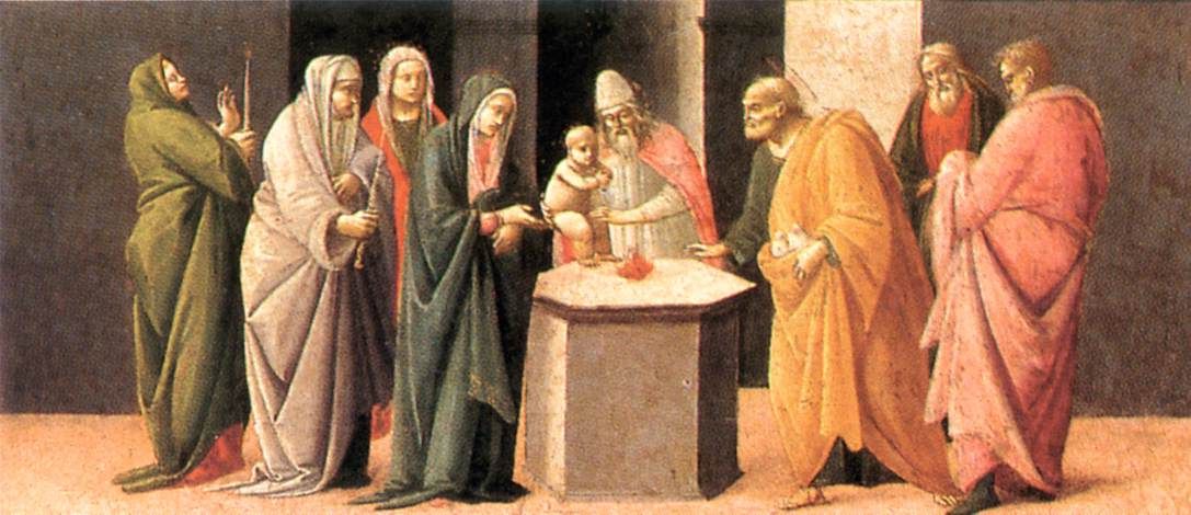 Predella - Presentation of Jesus in Temple by Bartolomeo di Giovanni