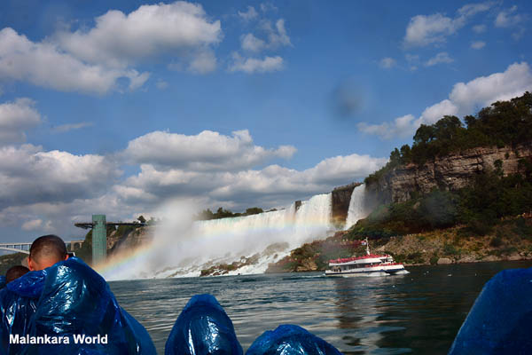 Rainbow over American Falls. (c) and Photo by Dr. Jacob Mathew