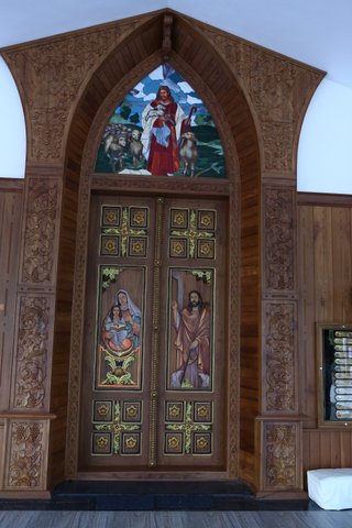 Entrance to newly re-dedicated St. Mary's Cheriapally, Pampady East, Kottayam