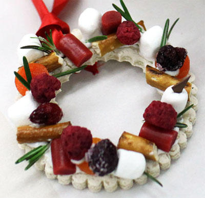 Holiday Wreath With Assorted Dry Fruits and Spices -finished