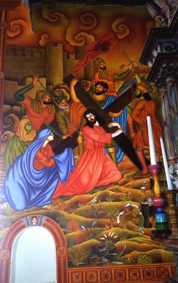 Murals at at the St. Mary's Valiya Pally (Knanya Church), Kottayam