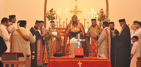 Zach Varghese ordained as a deacon by Theethose Thirumeni